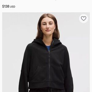 Lululemon Black Scuba Hoodie Full Zip